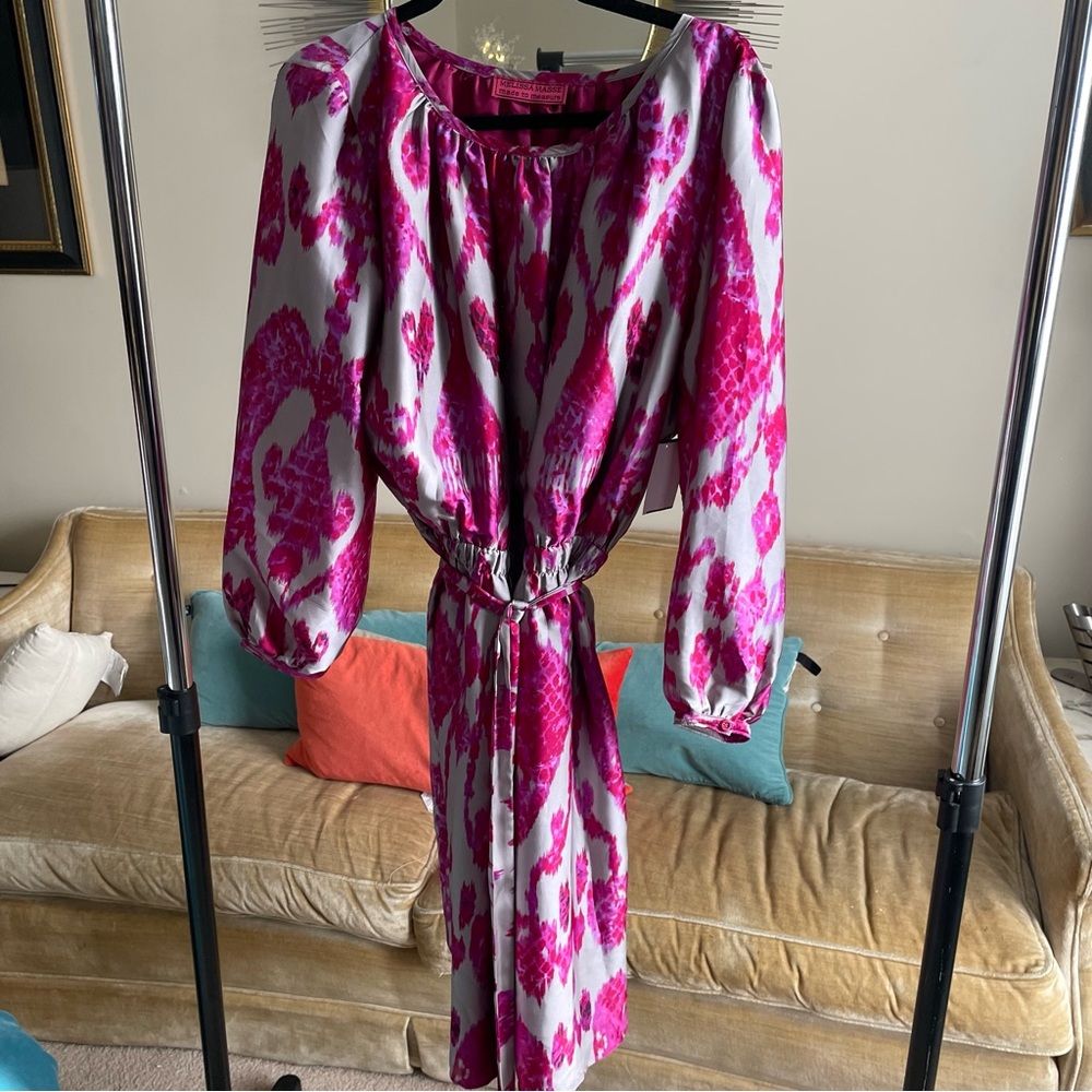 Melissa Masse magenta ikat dress size 3X NEW with tags!